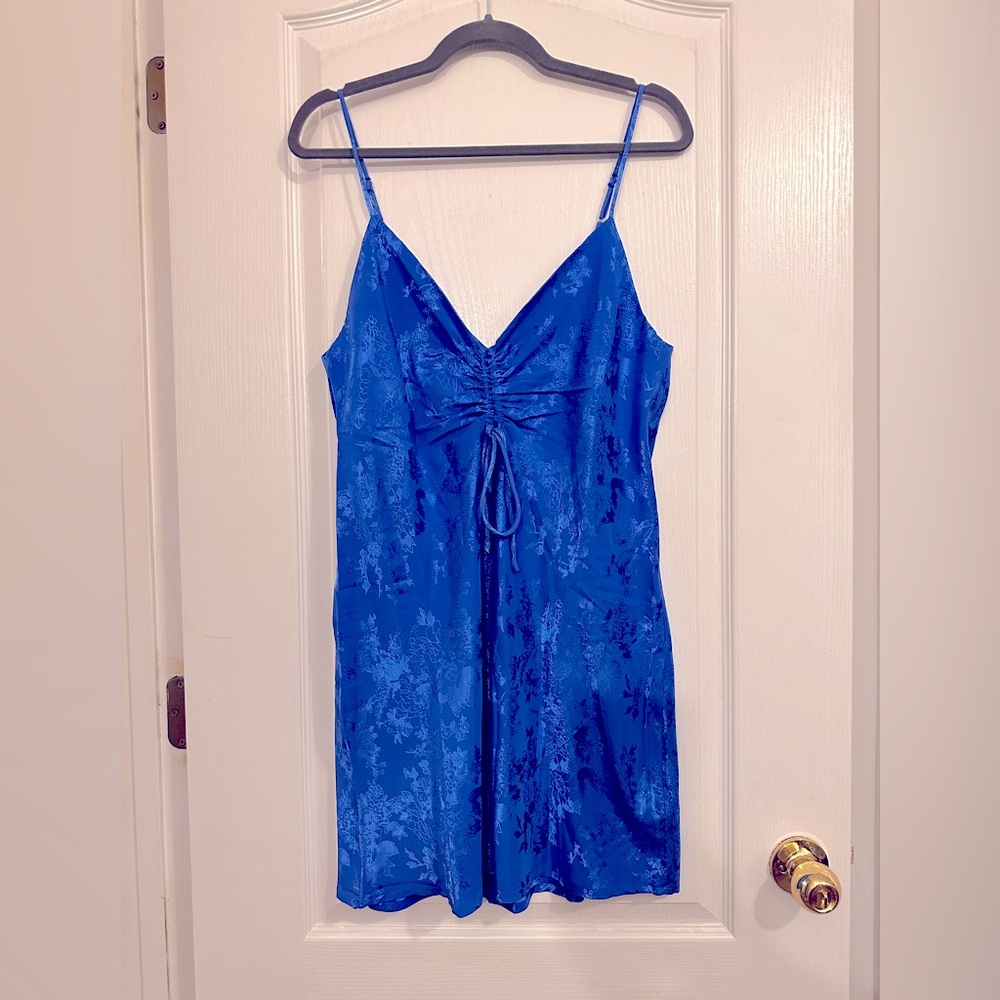 Blue Silk Dress
